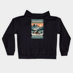 A Vintage Travel Art of Chamonix - France Kids Hoodie